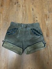 Kurze speckige Lederhose Doppelzipp Pfadfinder BW ca. 76.00 cm.Trachtenhose.