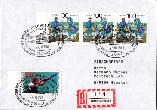 Brief sst tag der - der, briefmarke