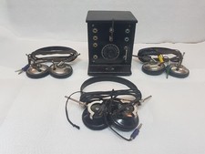 Kristall-Detektor-Empfänger / Radio ESWE Type RDN + 3 Kopfhörer ca.  20er-Jahre