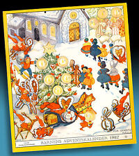 Alter Adventskalender 1948 Nachdruck 1987 Glamouröse Weihnachtstreiben Kirche