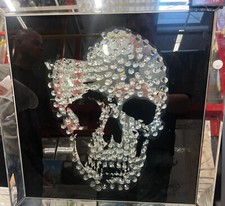 Totenkopf Spiegel Skull Möbel Kaarree Deko Hingucker 60x60