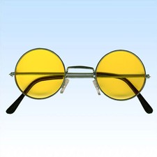 70er Jahre Hippie Brille Gelb Sonnenbrillen Hippiebrillen Komplettbrille