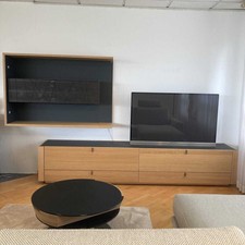 Voglauer Wohnwand Aura Lowboard Hängelement mit LED Beleuchtung