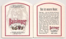 Baisinger, Rottenburg - alter Bierdeckel "Das ist unsere Natur."
