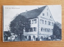 Alte Foto-AK Betzenhausen Gasthaus z. Bären Freiburg Kutsche Personen Restaurant
