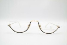 Vintage Trend Company 926 Grau Gold Halbrand Brille Brillengestell NOS