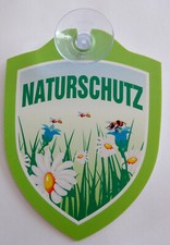 Schild mit Saugnapf