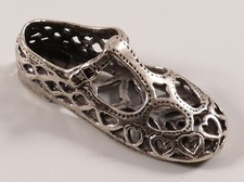 Silberminiatur Figur Miniatur Schuh durchbrochen Sil