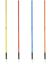 4 x Hülsen Slalomset mit Stangen 180 cm in 3 Farben Fußball