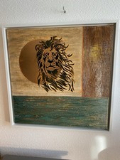 Löwe  Bild Gemälde Landschaft Abstrakt Malerei Moderne Kunst ORIGINAL Signiert