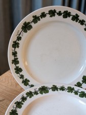 Meissener Porzellan: 2 Speiseteller Dekor Weinlaub