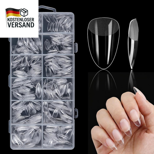 600 stk mandel nail tips - mandel, kurz