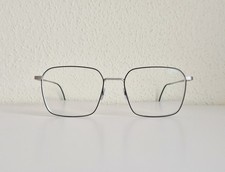 Brille Götti Switzerland DEREK Titanium Schwarz Silber Eckig Brillengestell