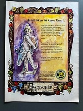 Badischer Wein Honigschlecker Birnau Original 1982 Vintage Ad Werbung Reklame