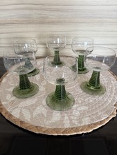 5 Stück Römer Wein Glas grün 0,1 Liter  rar Römerglas