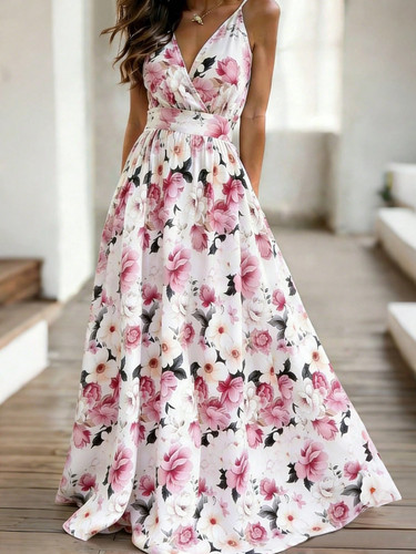 Damen ausschnitt maxikleid - ausschnitt,