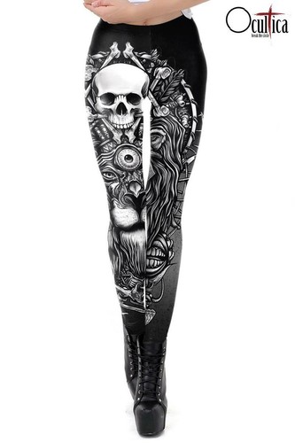 Skull leggings xl - gr., (90511