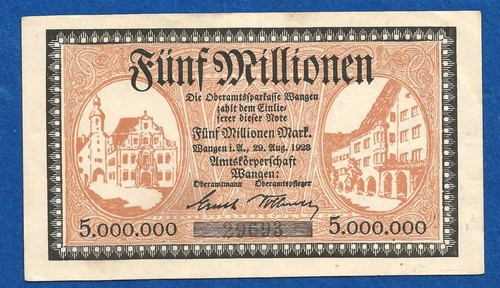 052 notgeld wangen - 052,