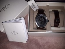 Fossil BQ2340SET Herrenuhr mit Lederarmband