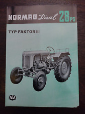 Original Normag Faktor III Verkaufsprospekt 28PS Schlepper Prospekt