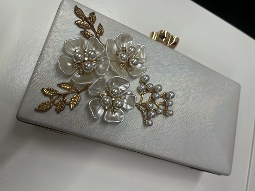 Elfenbein clutch tasche - elfenbein,