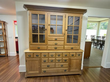 Antik Vintage Küchen Vitrine Kontorschrank Bücher- Apothekerschrank 200x220x50cm