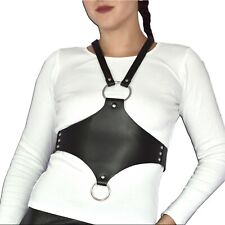 breiter Kunstleder Harnisch mit O-Ring* S-L * Harness* Goa Körperkette* Geschirr