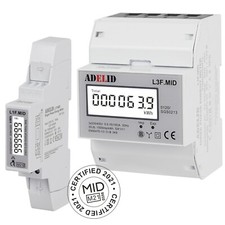 Wechselstromzähler Stromzähler mit MID 100A 1 3-phasig Phasen für Hutschiene DIN