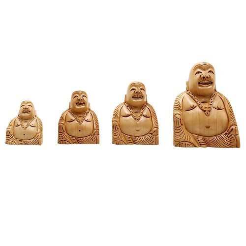 Holz sitzen lachende - sitzen, buddha
