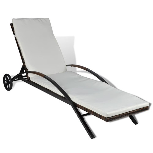 Sonnenliege poly rattan - sonnenliege,
