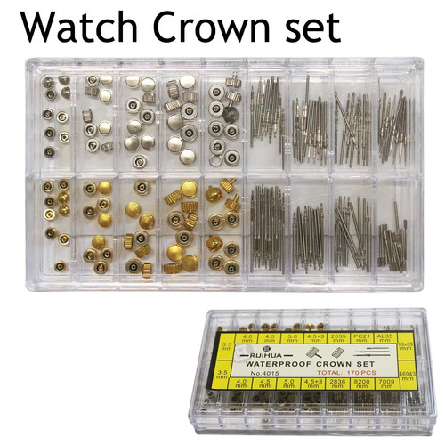 Wasserdichtes uhrenkronen set - wasserdichtes, uhrenkronen-set