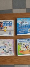 4 Spiele Sammelkoffer Konvolut  von REAL 2 mal MURMELIX und  DOMINO  und FUNKY