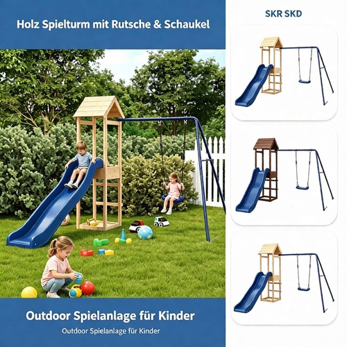 Spielturm mit schaukel - spielturm,