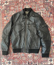 REDSKINS BLACK STONE RETRO VINTAGE BIKER LEDERJACKE SCHWARZ CASUAL GR. L