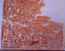 Wachsplatte +++ DORFER  +++ ca.16 x 16 cm + Wachs Kerze Kerzenkunst  10