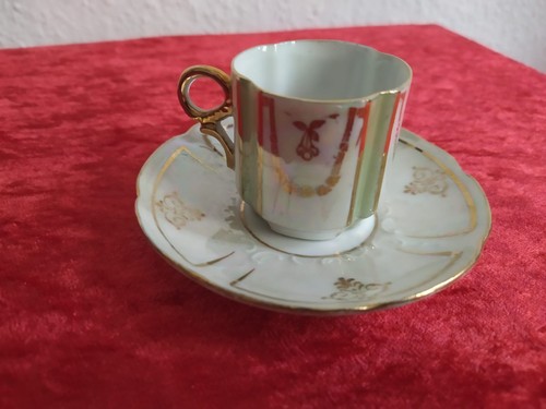 Vintage porzellan mokkatasse - porzellan,