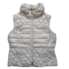 Polo Ralph Lauren Damen Daunen Stepp Weste Gr M Gefüttert Cremeweiß