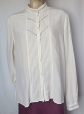 Laura Ashley Bluse 42 44 weiß