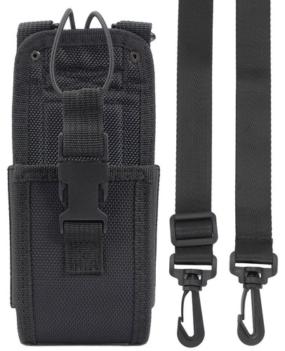 Black rugged nylon pouch - black,