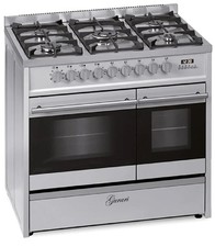 Gas Elektro Standherd 90 cm Range Cooker Gurari GCH E 916 X 8 Funktionen