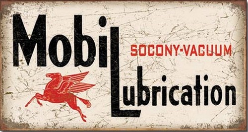 Mobil schmierung metall schild - schmierung,