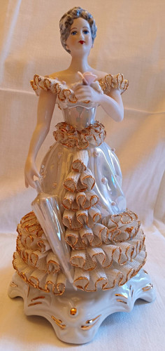 Porzellanfigur dame - porzellanfigur, im