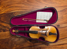 Miniatur-Cello für Puppen/Sammler • inkl. Kasten & Zubehör • Handarbeit