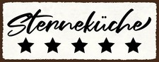 Blechschild 27x10 5 Sterne