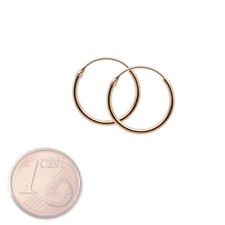 Creolen 18 Karat Rose vergoldet roségold Rosengold 8 10 12 14 mm 1,2mm stark