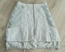 Simclan * Hochwertiger mehrlagiger Rock im Materialmix * hellgrau * Größe 38 *