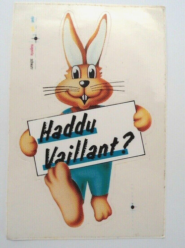 Werbe aufkleber haddu - haddu, vaillant