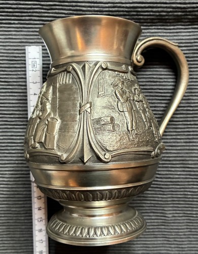 Vintage zinnkanne mit - -, henkel