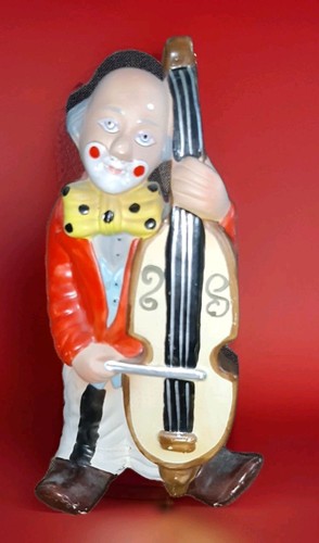 Vintage keramik clown spielt - vintage,
