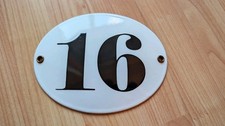 Dresdner Hausnummer Emaille 16